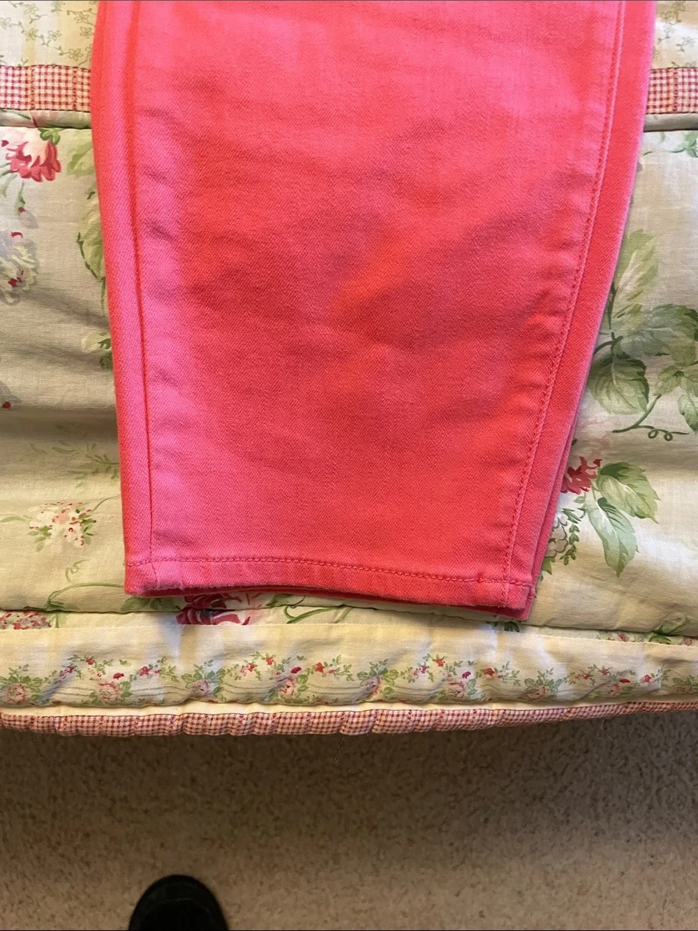 Talbots Slim Ankle Jeans in Coral Pink - Picture 3 of 4